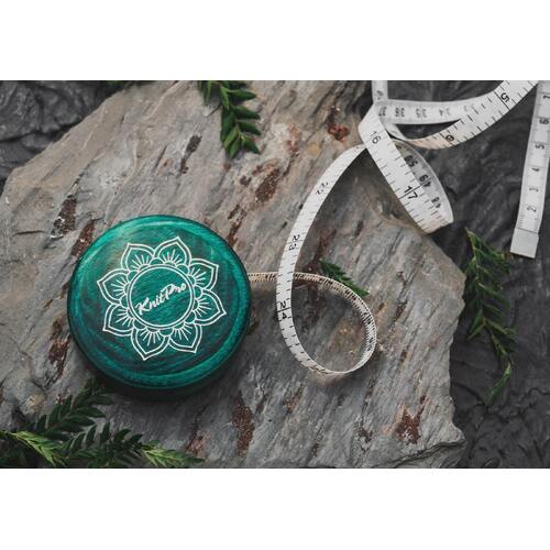 Mindful Teal Retractable Wooden Tape
