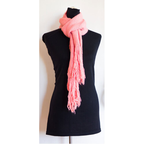 Hand Woven Scarf - Coral