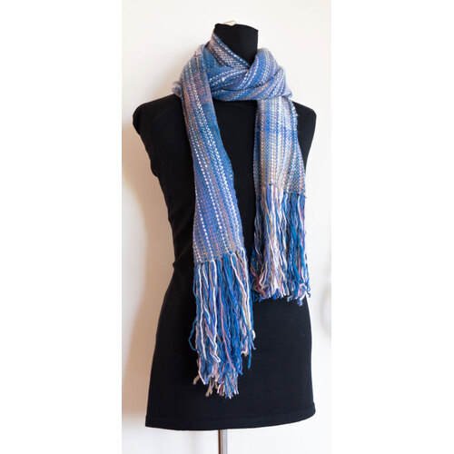 Hand Woven Scarf - Sky